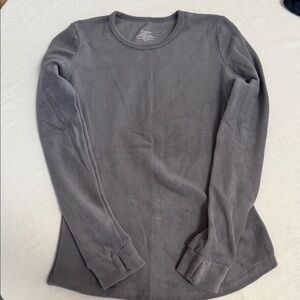Cuddl Duds Charcoal Long Sleeve Top
